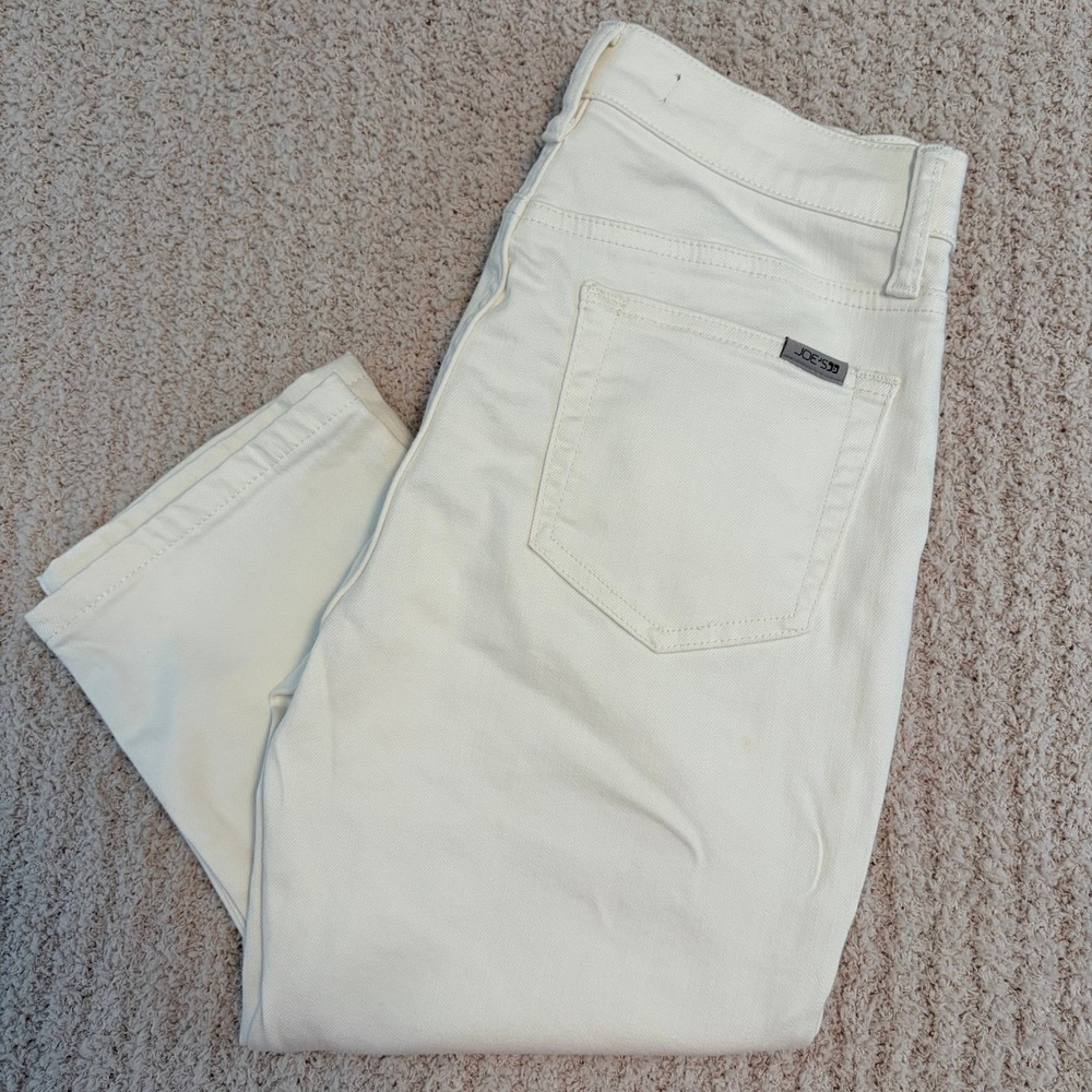 Joes Jeans The OG Natural High Rise Straight Leg Creamy White Jeans Size 25